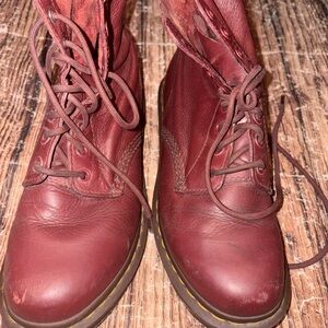 DR.MARTENS 1460 Pascal VIRGINIA CHERRY RED Boots 8